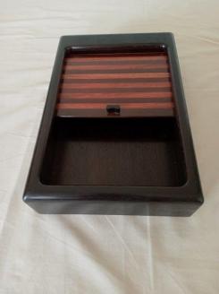 花梨 硯 箱 （巻戸式） ／ 奈良唐木工芸 工芸品 花梨材 紫檀材 小物入れ 職人の技 奈良県 葛城市【kara002】