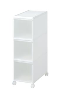 スリムストレージ　ミディストッカー　MS-30／ライクイット　like-it　シンプル　収納　３段　スリム　引出し　日本製【like019】