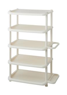 シューズストレージワイド5段 アイボリー ／ ライクイット like-it 靴 シューズ ５段 玄関 傘立て 収納 日本製【like046】