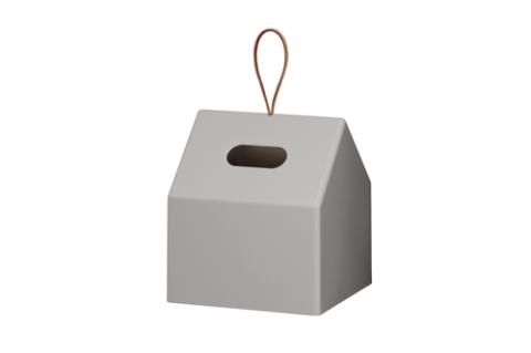 再生プラスチックを使ったティッシュホルダー ＴＨＲ－０１ グレー ／ ライクイット ティッシュケース 持ち運び 取手 トイレットペーパー ロールペーパー 奈良県 葛城市【like088】