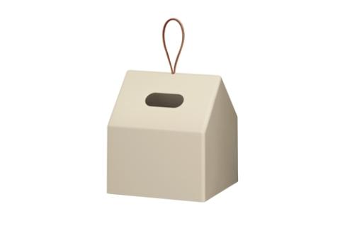 再生プラスチックを使ったティッシュホルダー ＴＨＲ－０１ ベージュ ／ ライクイット ティッシュケース 持ち運び 取手 トイレットペーパー ロールペーパー 奈良県 葛城市【like089】