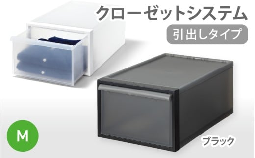 クローゼットシステム 引出しタイプM　CS-D2 (7色からお好きなカラーが選べる)  ／ ブラック  収納 ライクイット like-it 奈良県 葛城市【like097-2】