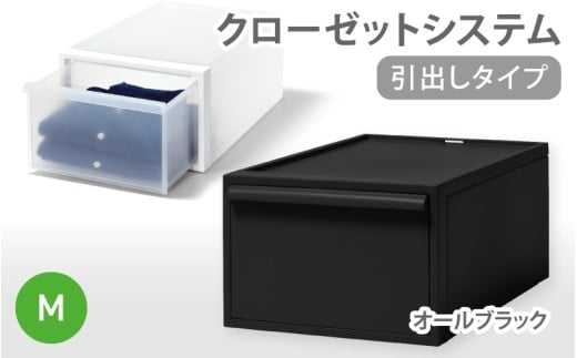 クローゼットシステム 引出しタイプM　CS-D2 (7色からお好きなカラーが選べる)  ／ オールブラック  収納 ライクイット like-it 奈良県 葛城市【like097-4】