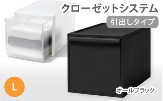 クローゼットシステム 引出しタイプL　CS-D3 (7色からお好きなカラーが選べる)  ／ オールブラック  収納 ライクイット like-it 奈良県 葛城市【like098-4】