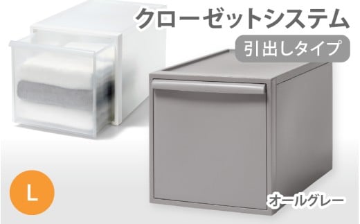 クローゼットシステム 引出しタイプL　CS-D3 (7色からお好きなカラーが選べる)  ／ オールグレー  収納 ライクイット like-it 奈良県 葛城市【like098-5】