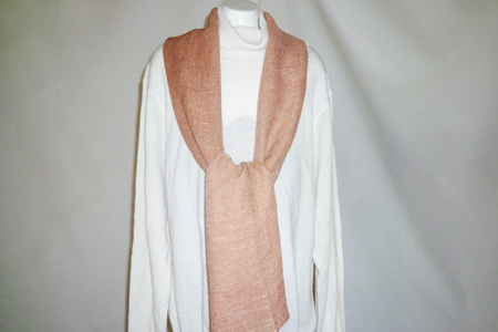 （E）草木染のストール（ビワ・麻・レーヨン）