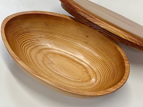 吉野杉 雫型 弁当箱／津田瑞苑 ボウル 木製 スギ ガラス ウ