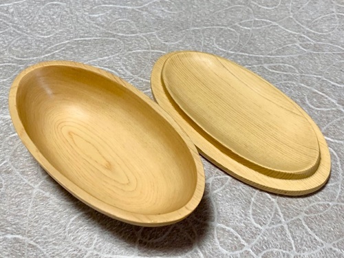 木曽檜 楕円型 ダイエット スリム 弁当箱／津田瑞苑 ボウル