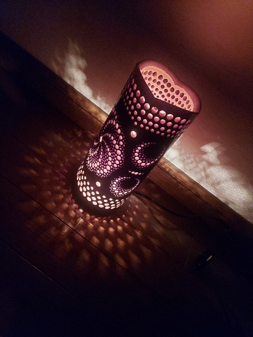 竹あかり 銀河Ｉ-1(表皮焦がしタイプ)／曼荼羅 天然素材 行