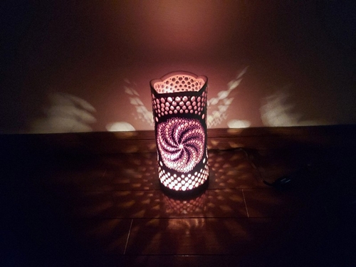 竹あかり 銀河Ｉ-2(表皮剥ぎタイプ)／曼荼羅 天然素材 行灯 