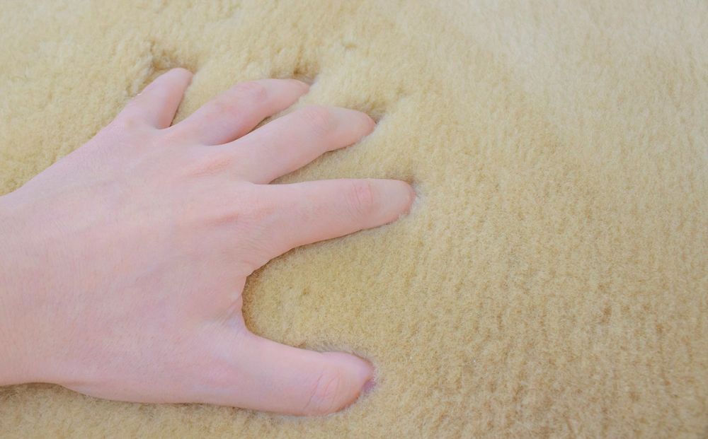 奈良 (株)マスダ製 ムートン シーツ ダブル ライトブラウン