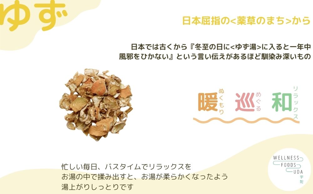 定期便3回 柚子 入浴剤 25包 (5包入×5個) /ウェルネスフーズ U