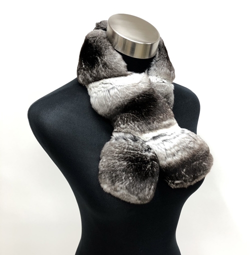 ファー マフラー チンチラ ナチュラル ／ 西本毛皮商店 フ