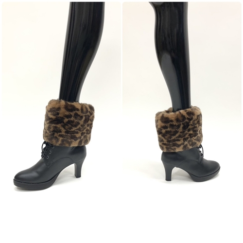 ファー レッグウォーマー レッキス ヒョウ柄 ／ 西本毛皮商