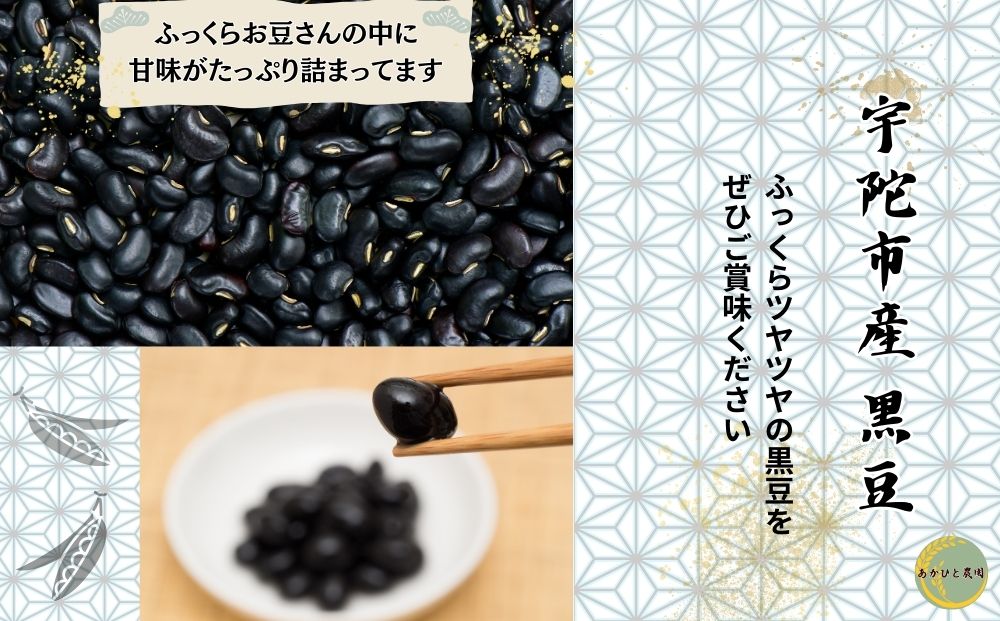 【品切れ】宇陀黒豆300g ／ あかひと農園 黒豆 茶 生豆 煮豆 