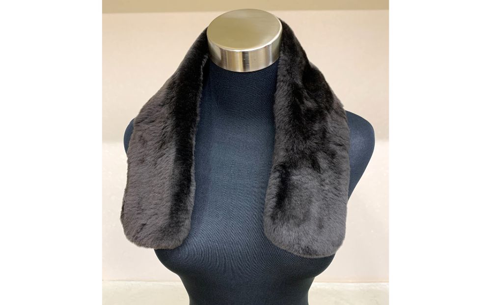 ファーマフラー ヌートリア ブラック ／西本毛皮商店 高品