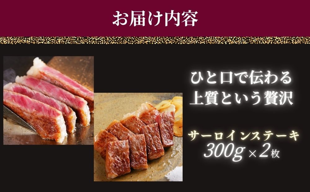 ＜冷凍＞大和牝牛 サーロインステーキ 300g×2枚 計600g ／太