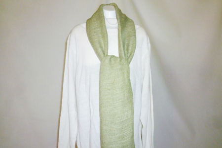 ＜売切＞（C）草木染のストール（ヨモギ・麻・レーヨン）