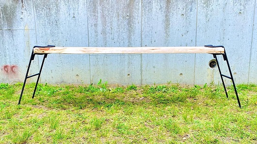 アイアン テーブル 天然 ひのき 製品 / ふるさと納税 キャン