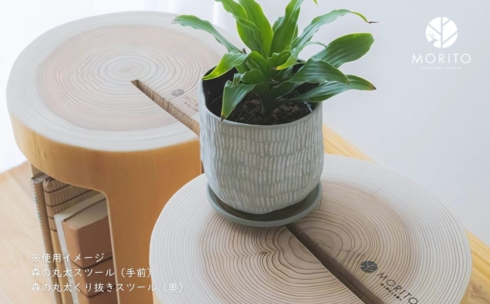 森の丸太スツール＜杉／磨き丸太仕上げ＞／ スツール オッ