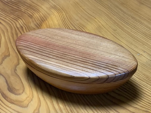 吉野杉 楕円型 弁当箱／津田瑞苑 ボウル 木製 スギ ガラス 