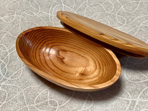 吉野杉 楕円型 ダイエット スリム 弁当箱／津田瑞苑 ボウル