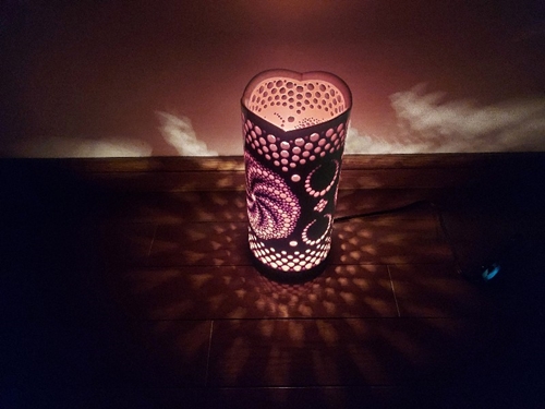 竹あかり 銀河Ｉ-2(表皮剥ぎタイプ)／曼荼羅 天然素材 行灯 