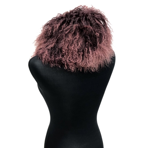 ファー マフラー チベットラム グラデーションボルドー ／ 