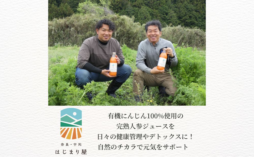 有機人参100％使用 人参ジュース 1000ml×6本／ にんじん 有機