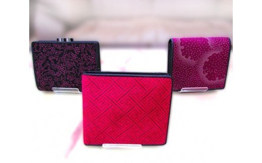 印傳 二つ折り財布(女性用)