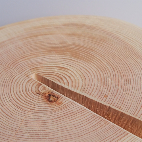 森の丸太スツール＜ヒノキ持ち手付き／磨き丸太仕上げ＞ /