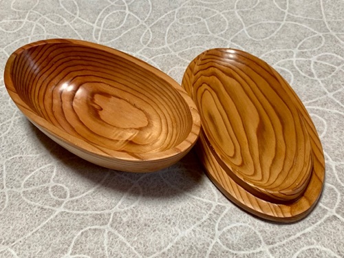 吉野杉 楕円型 ダイエット スリム 弁当箱／津田瑞苑 ボウル