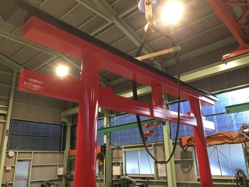 鋼製大鳥居 間口(約)幅7.5ｍ×間口(約)高さ7.0ｍ／植平工業 200