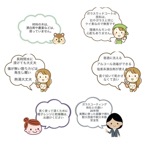 吉野杉のレンゲ ４本セット／津田瑞苑 お洒落なレンゲ 四