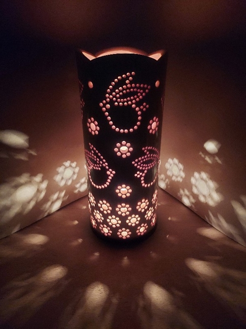 竹あかり うさぎ-1 (表皮焦がしタイプ) ／ ウサギ 天然素材 