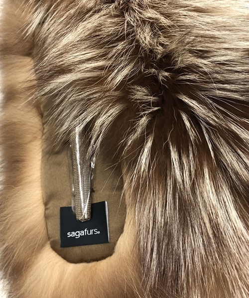 ファー マフラー シルバーフォックス キャメル&ベージュ ／