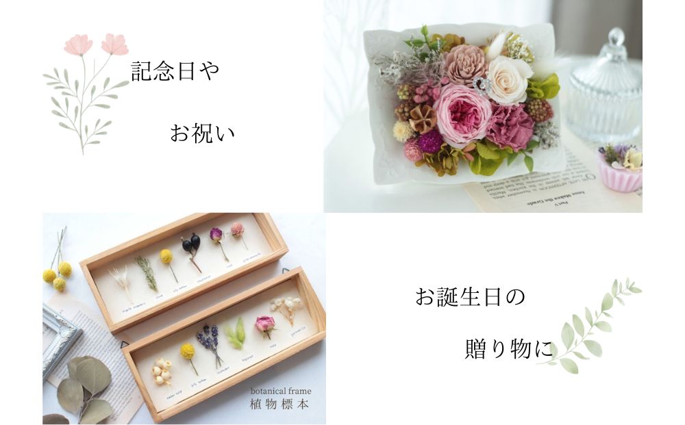 フレームアレンジ・ピンク（壁掛けOK） プリザーブドフラ