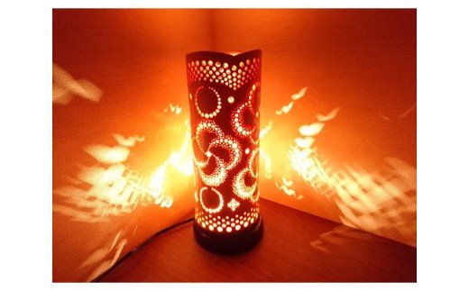 竹あかり カザグルマC-1(表皮焦がしタイプ)／行灯 照明 間接