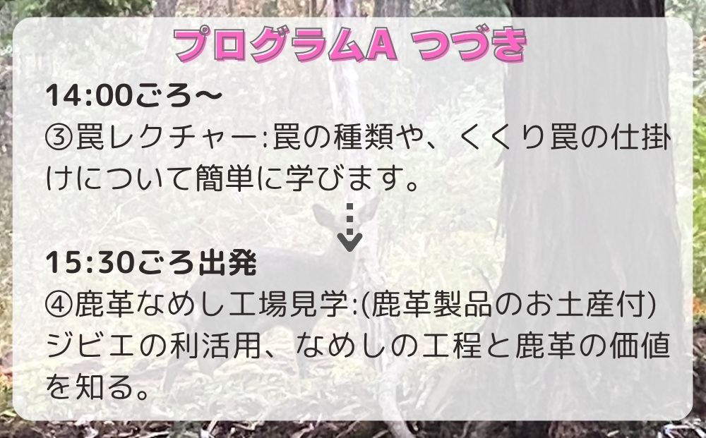 狩猟体験ツアー～猟師の宴～／ 体験型 ふるさと納税 ジビ