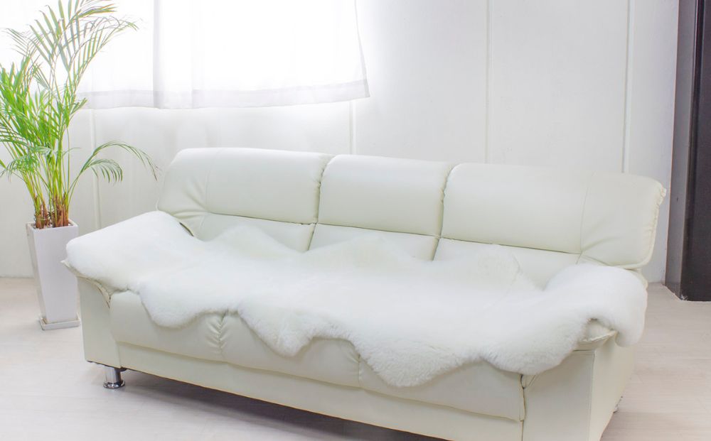 奈良 (株)マスダ製 ムートン フリース 2匹物 毛長28ｍｍ／ 羊