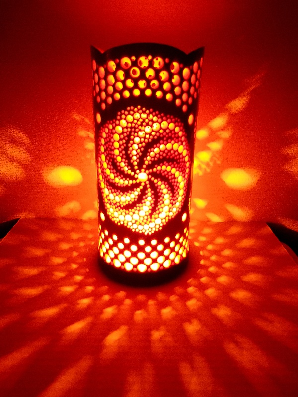 竹あかり 銀河Ｉ-1(表皮焦がしタイプ)／曼荼羅 天然素材 行