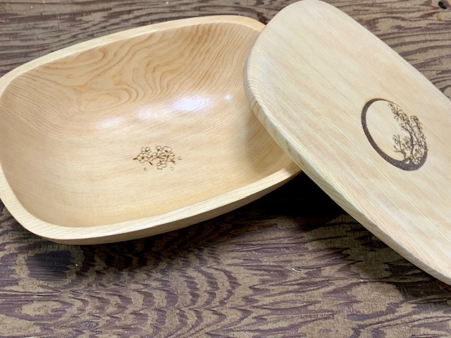 木曽檜 バスタブ型 弁当箱 【 桜 】 ランチ タブ ／ 津田瑞