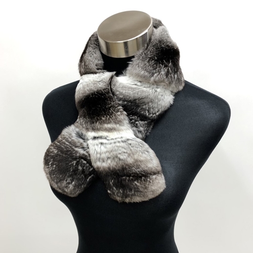 ファー マフラー チンチラ ナチュラル ／ 西本毛皮商店 フ