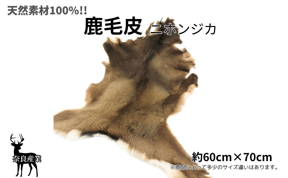 鹿毛皮（ニホンジカ）／ 奈良産業株式会社 ラグ 厚手 猫 冬