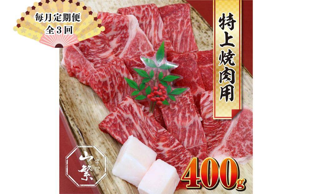 【毎月定期便全3回】特産 認定肉 宇陀牛 国産 黒毛和牛 特
