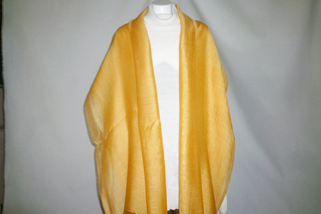 （G）草木染のストール（大・橘・シルク）