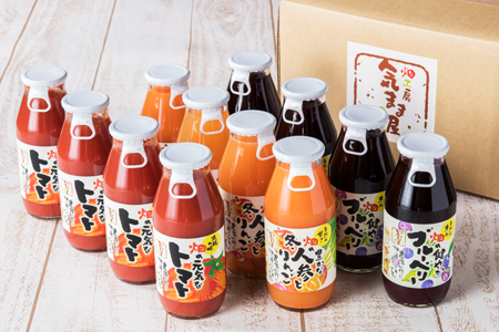 農家の手作りドリンクセット 飲みきりサイズ3種 計12本／