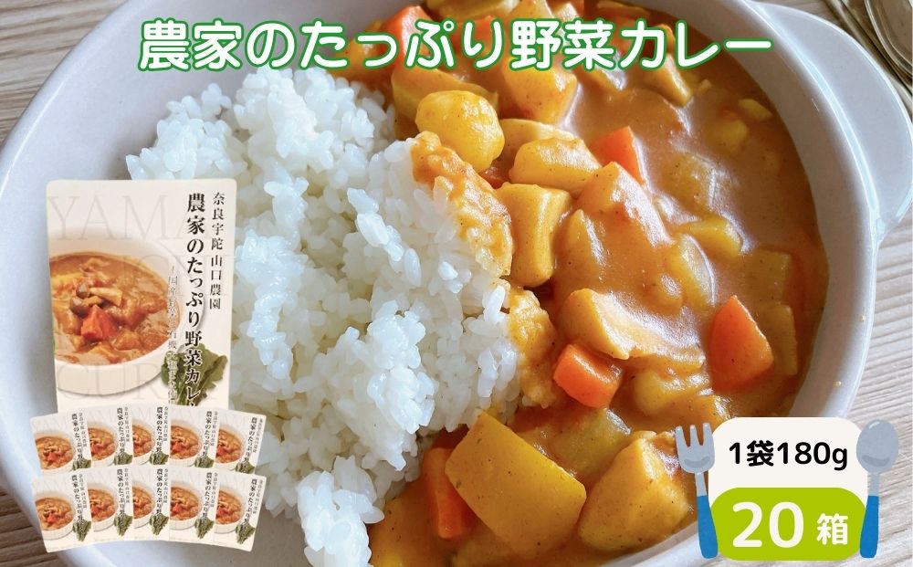 農家のたっぷり野菜カレー ２０個／ふるさと納税 山口農園