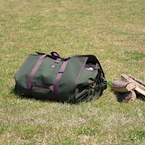 キャンプ・焚き火用 薪バッグ ／ 薪キャリー 薪入れ ログキ