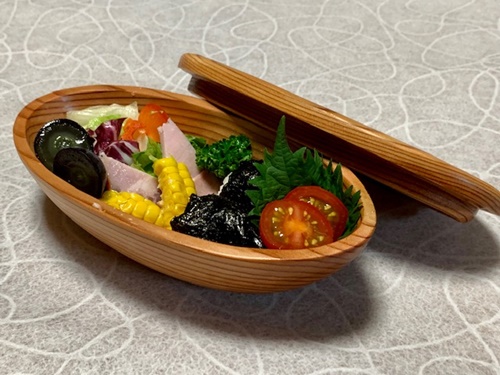 吉野杉 楕円型 ダイエット スリム 弁当箱／津田瑞苑 ボウル